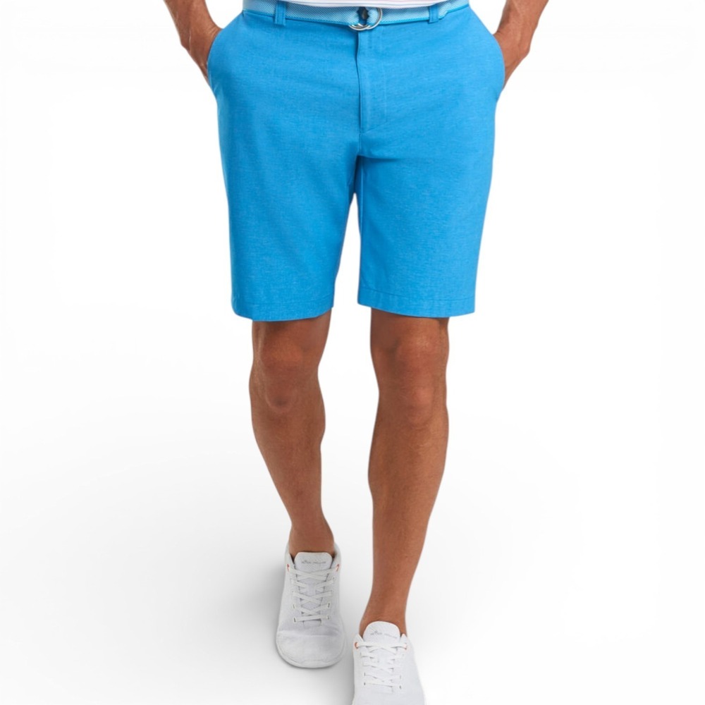 Peter Millar Shackleford Basketweave Performance‎ Shorts Mens 38 Riverbed Blue